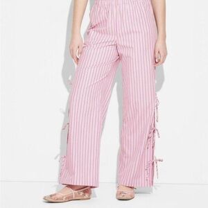 Wild fable Pink Striped slit Women's Pants